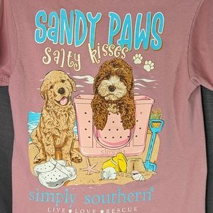 Doodle Dogs Labrador Golden Retriever Sandy Paws Simply Southern S Pink Tshirt